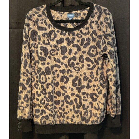 Simply Vera Wang Womens Long‎ Sleeve Pullover Leopard Print Sweater Size XL - Picture 1 of 11